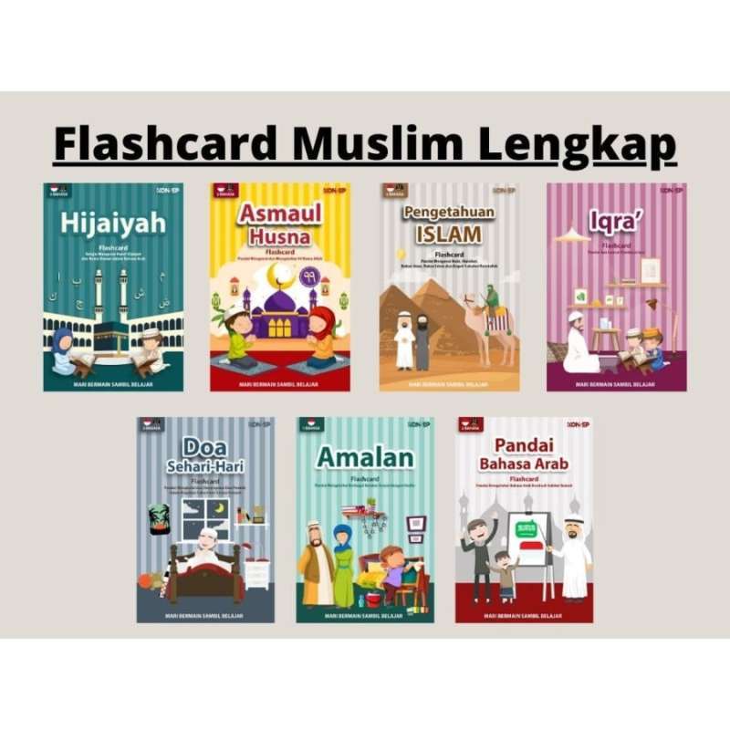 Jual Paket Flash Card Kartu Baby Untuk Bayi Seri Muslim Cerdas Lengkap