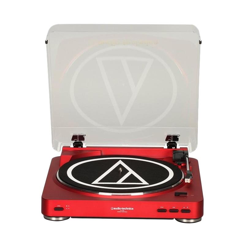 Jual AudioTechnica ATLP60 Automatic Belt Drive Stereo Turntable Red