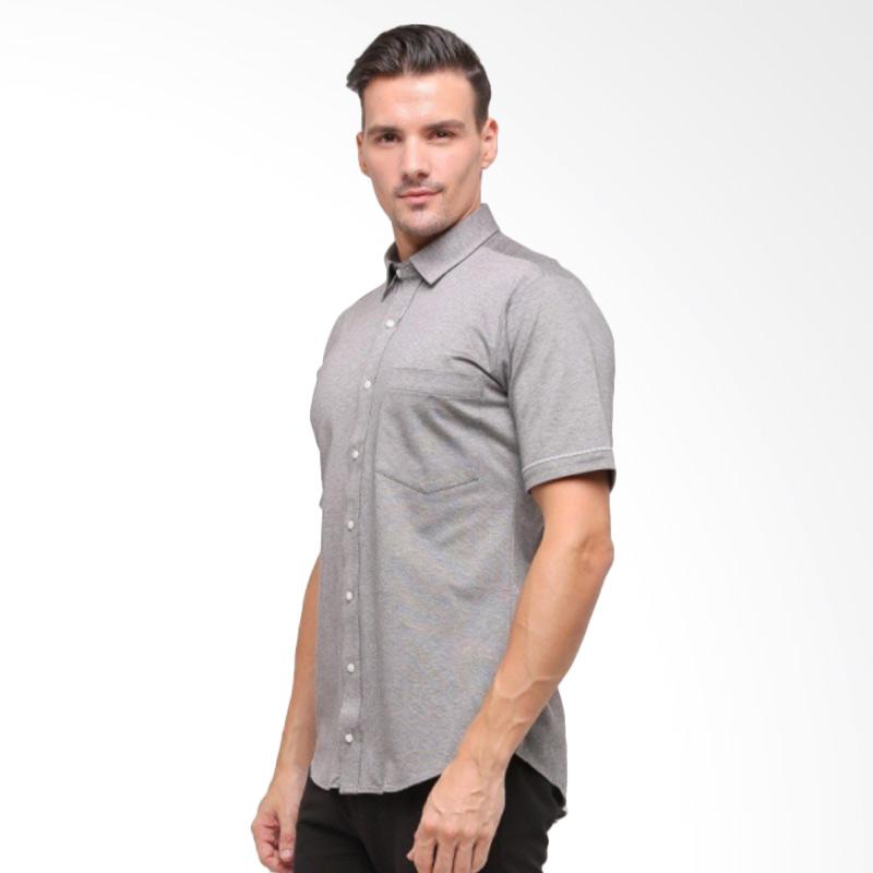jual gt sleeve shirt kemeja pria black grey jual gt sleeve shirt kemeja pria black grey