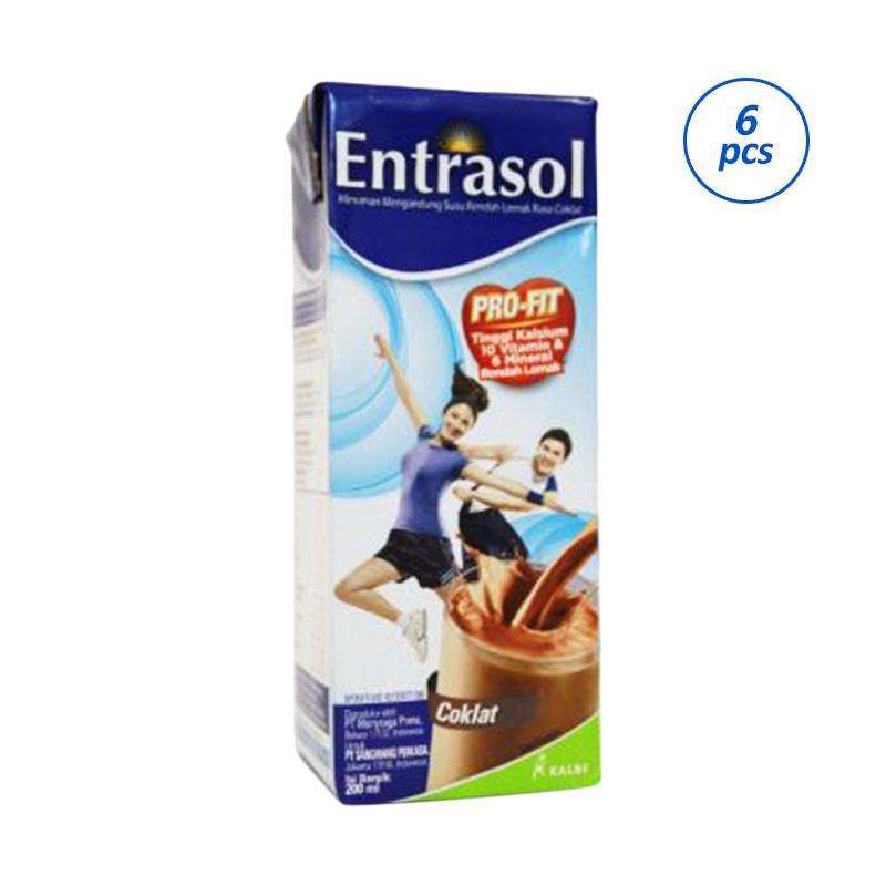 Promo WHS - Pertiwi - ENTRASOL Chocolate Susu UHT [6 pcs/200 mL] Diskon ...