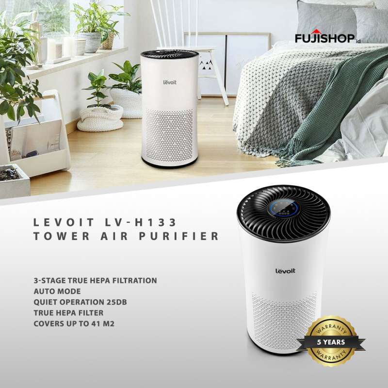 Jual Levoit Air Purifier Tower LVH133 True HEPA 13 di Seller Fuji Shop