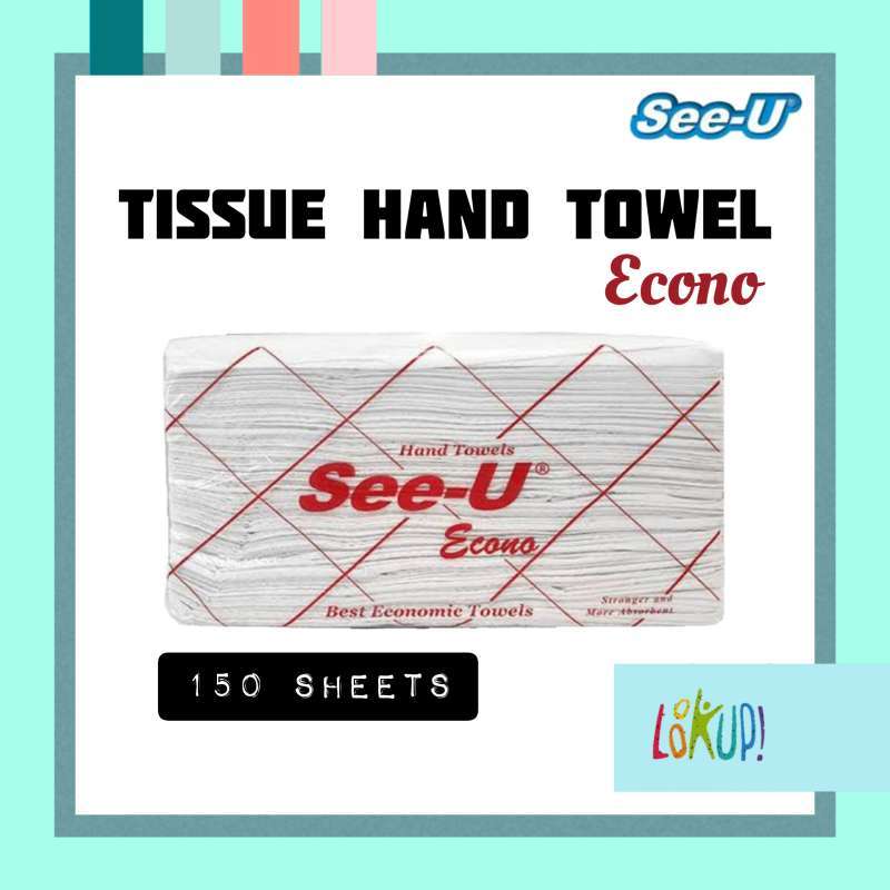Promo Tissue HAND TOWEL SEE-U / TISU SEE U ECONO 150 sheets Diskon 37%