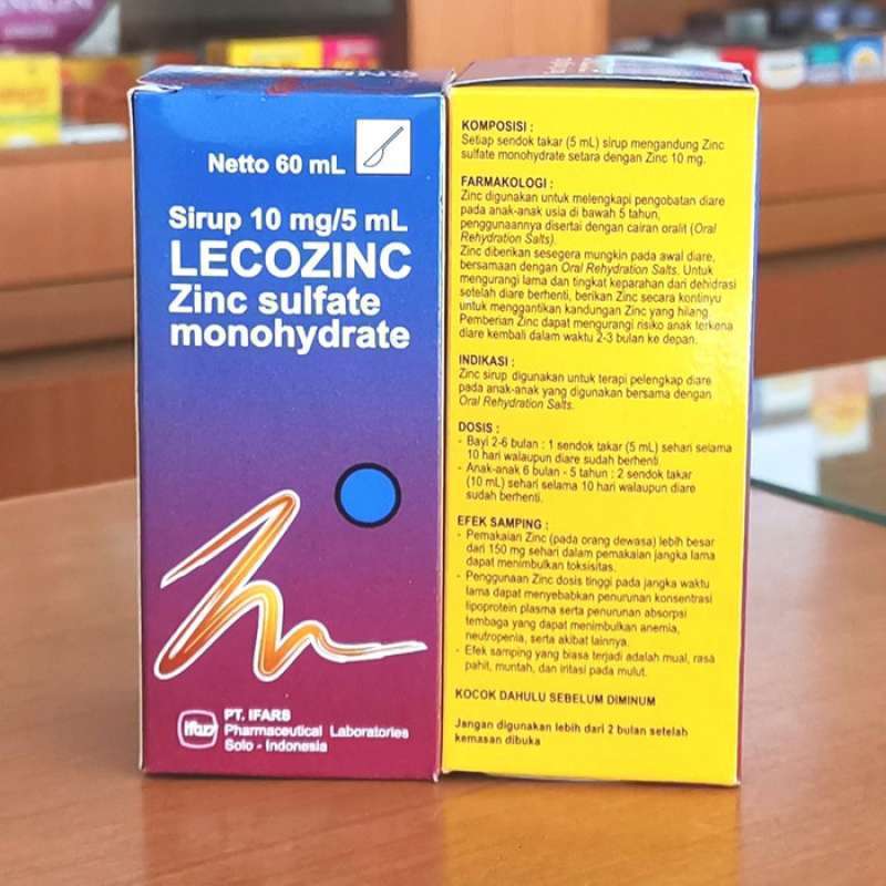 Jual LECOZINC SYRUP IFARS [60 ML/Botol] ZINC OBAT DIARE DEWASA DAN ANAK ...