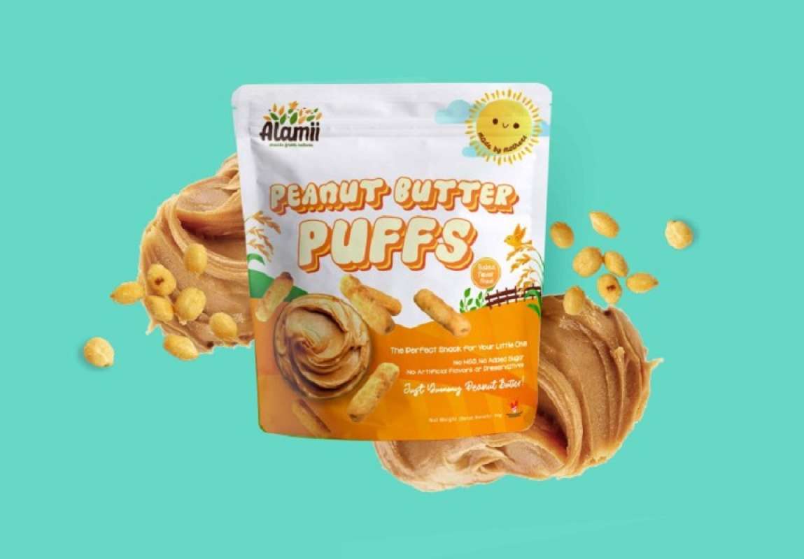 Jual SNACK CEMILAN BAYI / ANAK ALAMII PEANUT BUTTER PUFFS 25G di