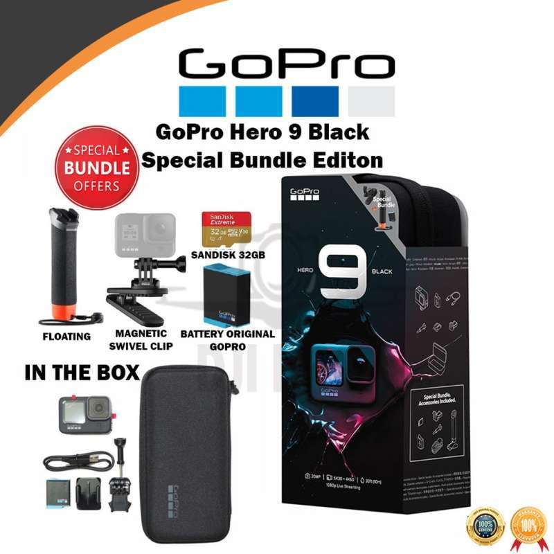Jual GoPro Hero 9 Black Paket Special Bundle Edition Go Pro Hero9 ...