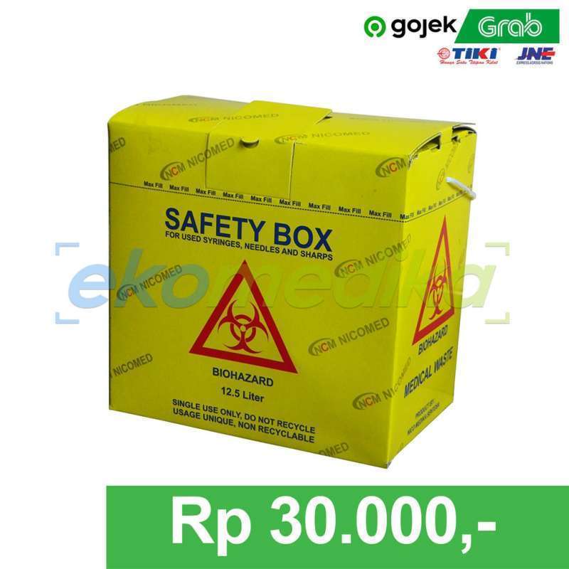 Jual Safety Box 12,5 Liter Tempat Sampah Medis Biohazard NCM di