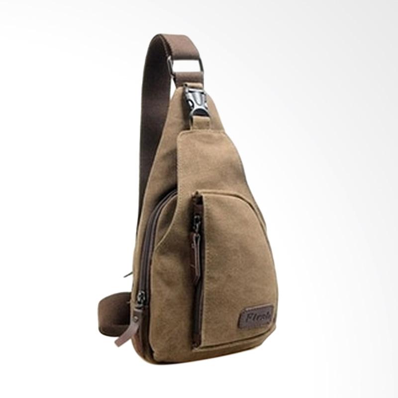 Jual Men Sling Bag Tas  Selempang Kanvas Pria  Tas  Kuliah 