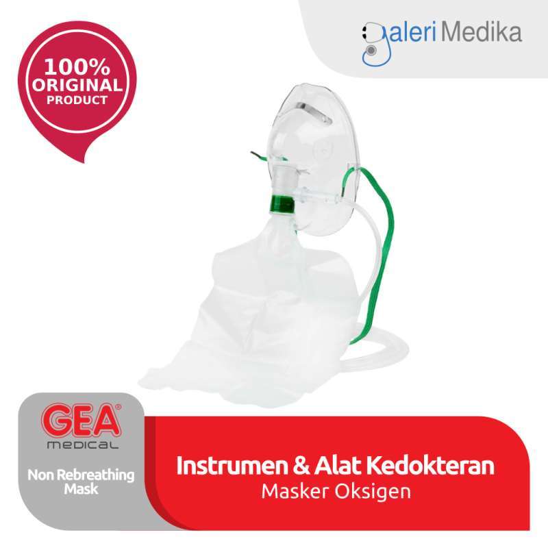 Jual Gea Masker Oksigen Non Rebreathing Oxygen Mask Nrm Selang Oksigen ...