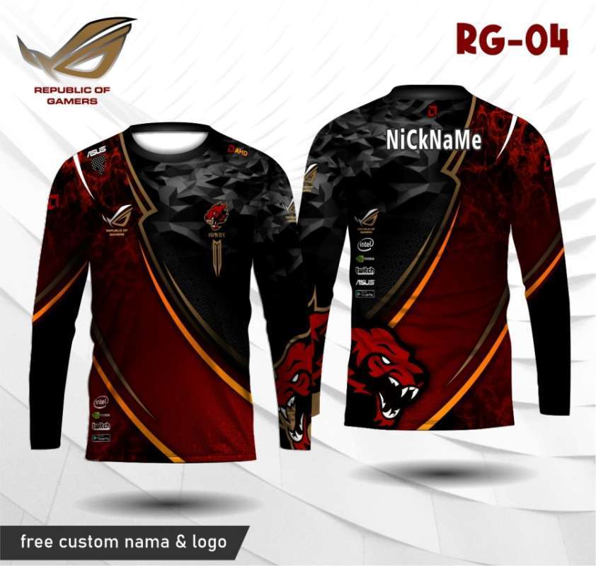 Rog Riot Uniform Promo Jersey republic of gamers baju rog kaos game lengan panjang ...