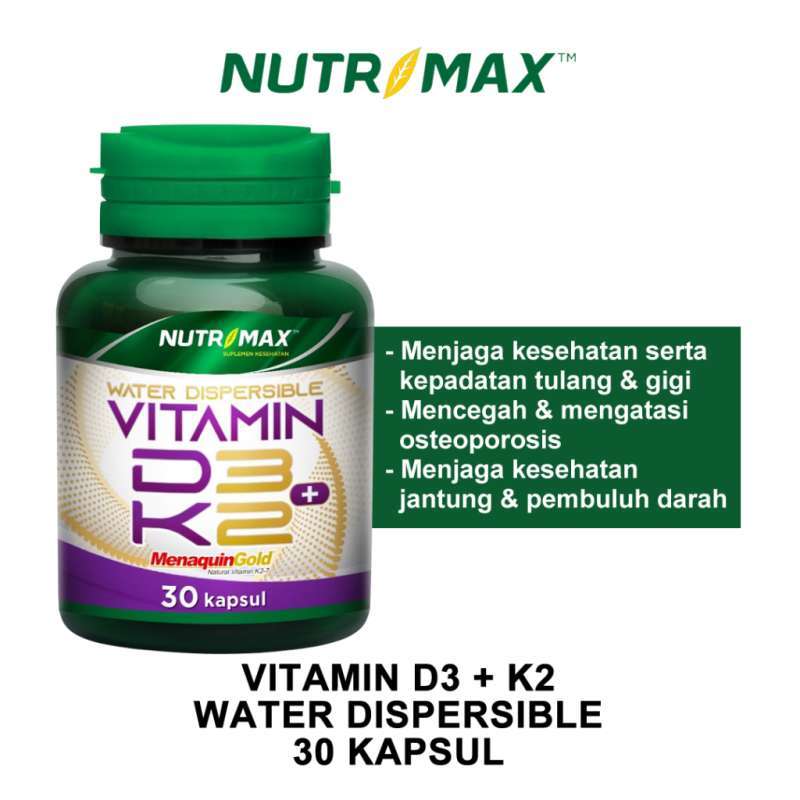 Promo NUTRIMAX VITAMIN D3 PLUS K2 STAMINA KESEHATAN JANTUNG MULTIVITAMIN IMUNITAS TUBUH 30