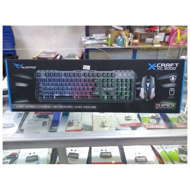 Jual Jual Gaming Keyboard + Mouse Combo Backlight Alcatroz XCraft Xc