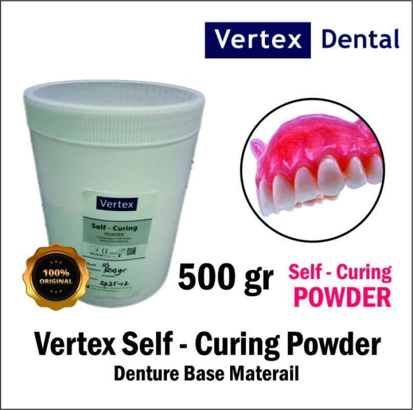 Promo Dental Powder Otomatis Acrylic Vertex Self Curing 500 gram Diskon
