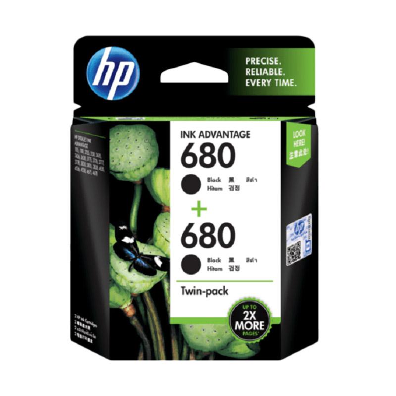 Jual HP 680 Black Ink Cartridge 2Pack Tinta Printer Black di Seller