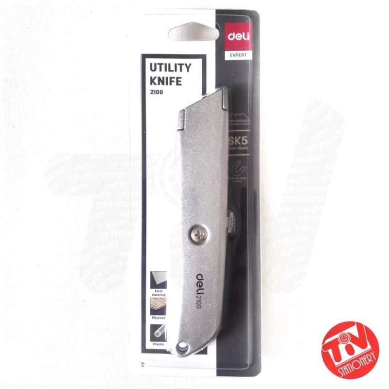 Jual Cutter Deli Expert 2100 Utility Knife (Aluminium Body) di Seller