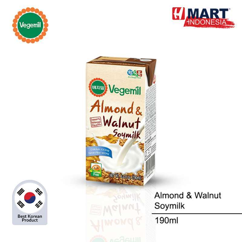 Jual Vegemil Almond & Walnut Soy Milk Korean Soy Milk 190ml di Seller