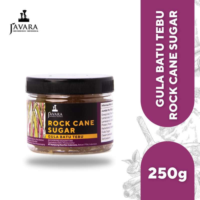 Promo Javara Natural Rock Sugar Gula Batu [250 g/ Kemasan PET Jar ...