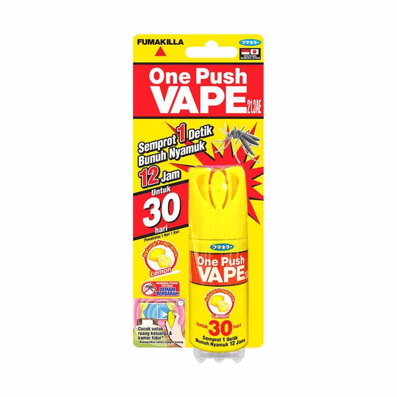 â Fumakilla Vape One Push Vape Lemon Cairan Pembasmi Nyamuk [untuk 30