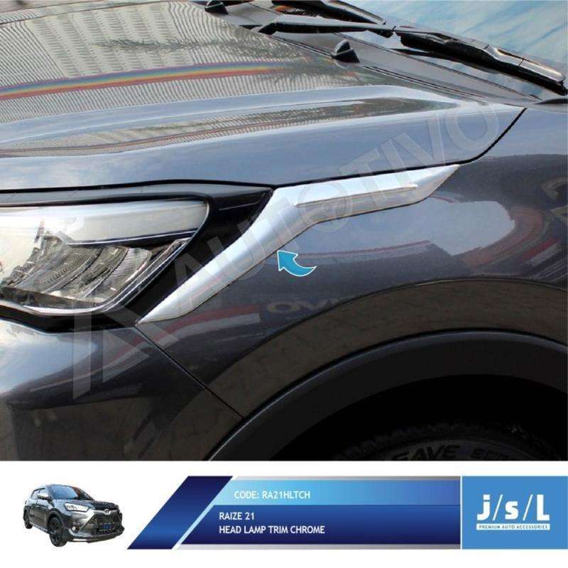 Jual Head Lamp Trim / Lis Garnish Depan Toyota Raize 2021 Chrome Jsl