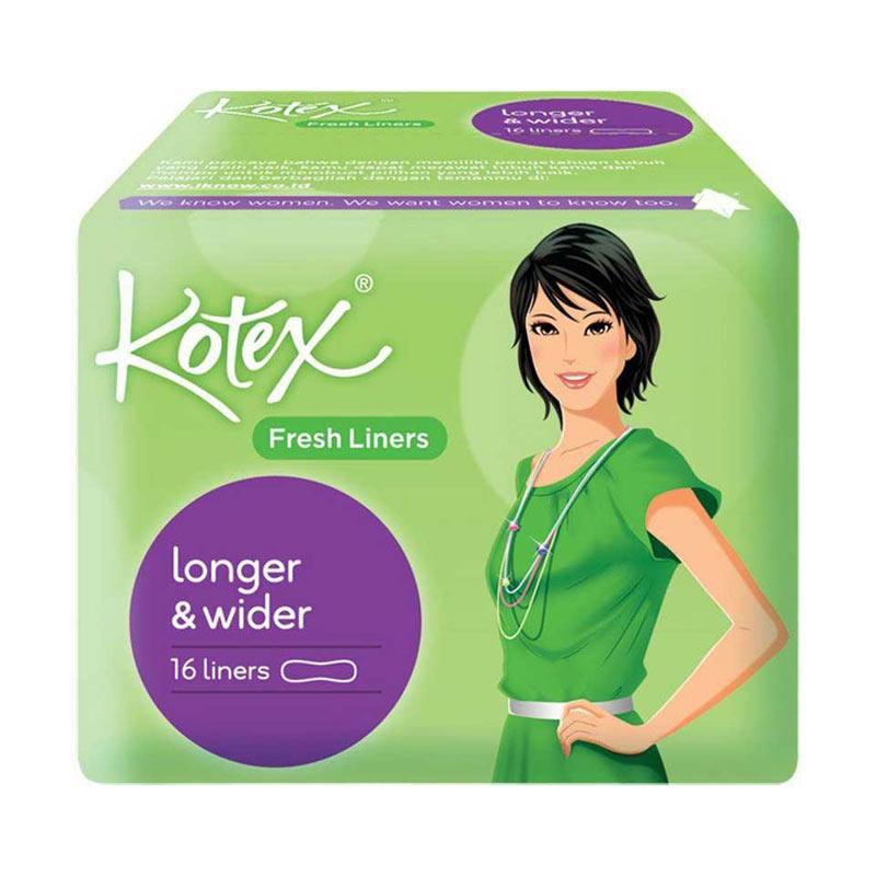 Jual Kotex Fresh Liners Longer And Wider 16s di Seller Alfamidi