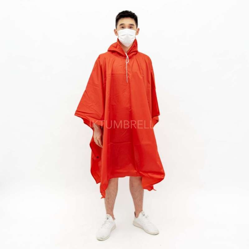 Promo Jas hujan poncho polos jumbo / ponco / warna / GRC  8633 Diskon
