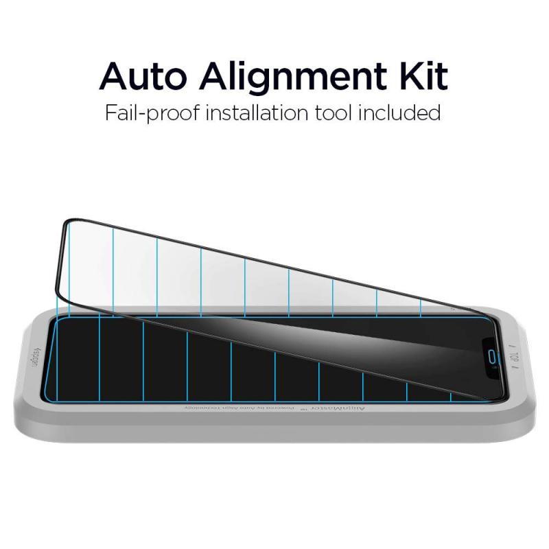 Jual Tempered Glass iPhone 11 / XR Spigen AlignMaster Full
