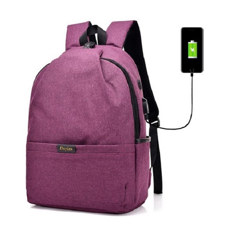 Jual Dxyizu USB Port Tas Laptop Backpack Pria [0233] di Seller TOKOBIG