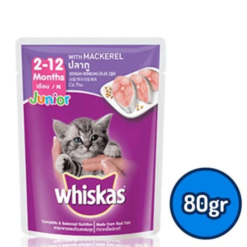 Jual Whiskas Junior / Makanan Kucing Umur 2 12 Bulan / Rasa Tuna / Makanan Kucing Murah