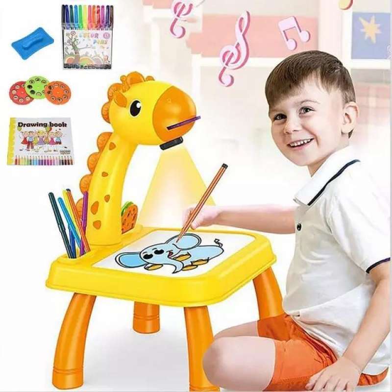 Jual Mainan edukasi anak LED projector drawing table meja gambar di ...