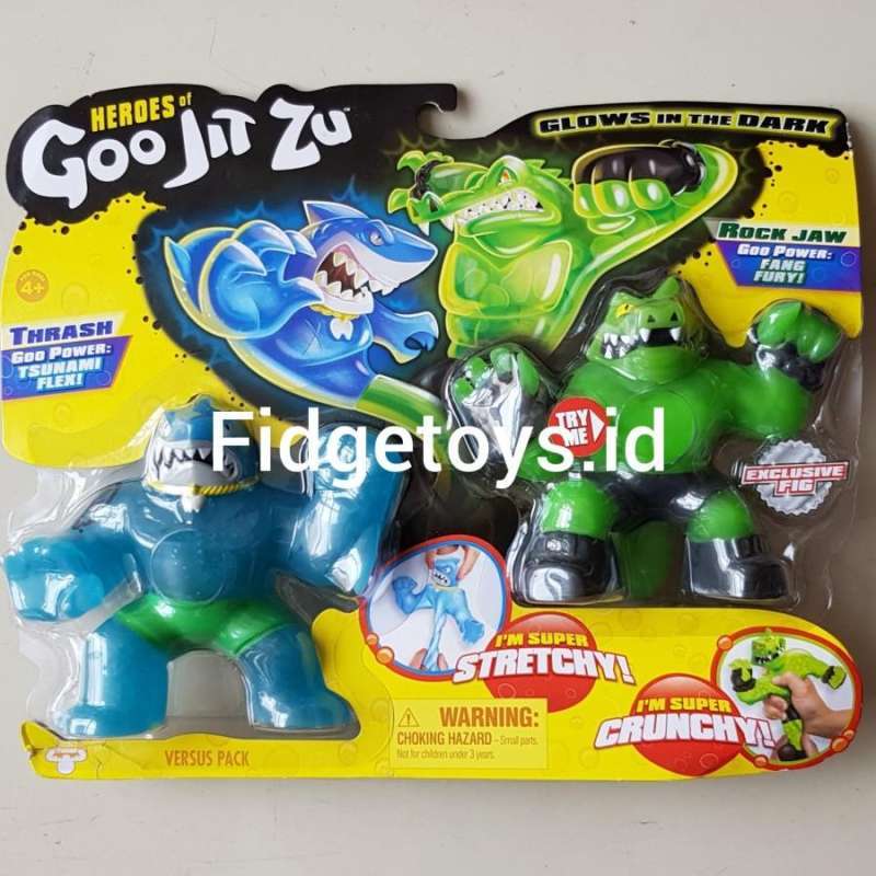 Jual Heroes of Goo Jit Zu - Thrash Vs Rockjaw Exclusive GITD Action ...