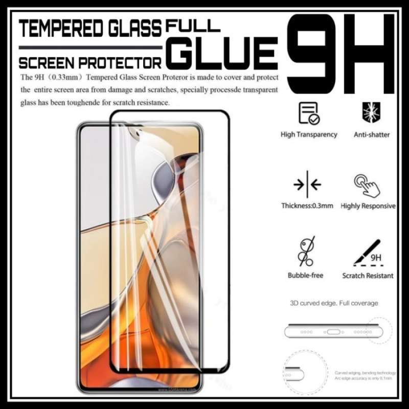 Promo XIAOMI REDMI NOTE 11 PRO+ PLUS 5G TEMPERED GLASS 3D SCREEN FULL ...