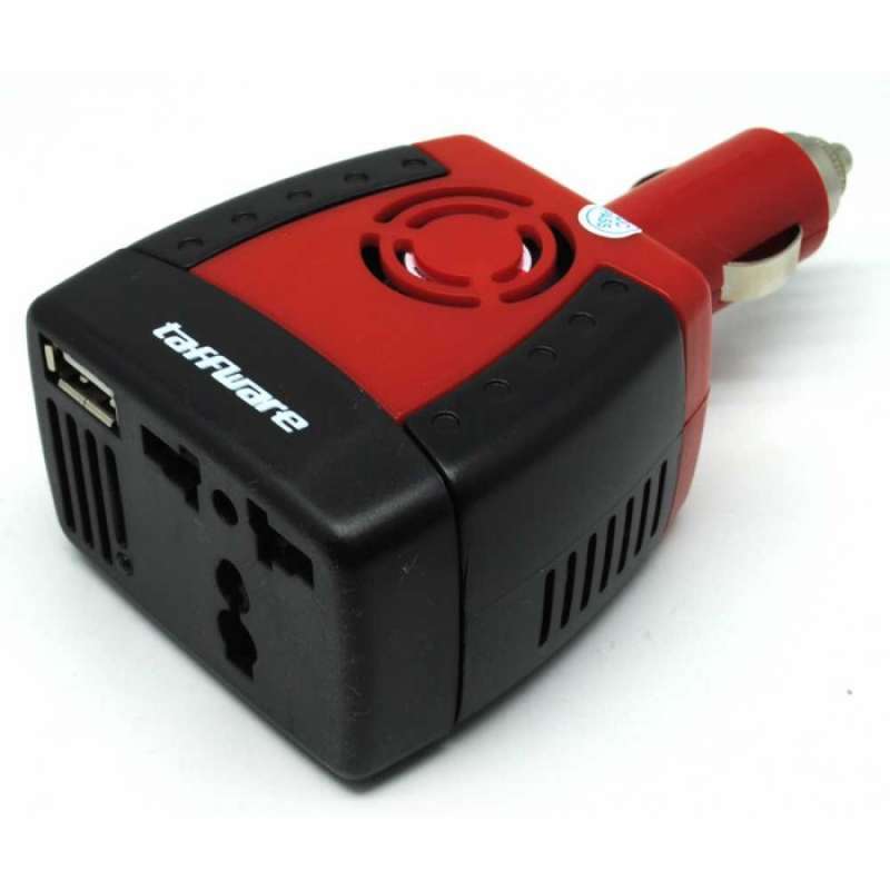 Jual Taffware Power Inverter Mobil DC-AC 2 USB + Colokan Listrik 150W ...