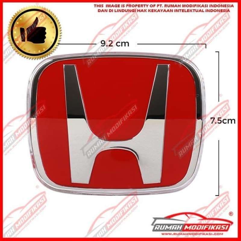 Jual EMBLEM LOGO RED HONDA 9,2CM X 7,5CM - 75700-SNW-J01 ORIGINAL JAPAN ...