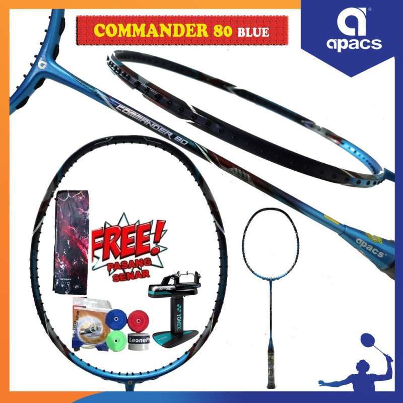 Jual Apacs Commander 50 Raket Badminton Original BLACK BLUE` di