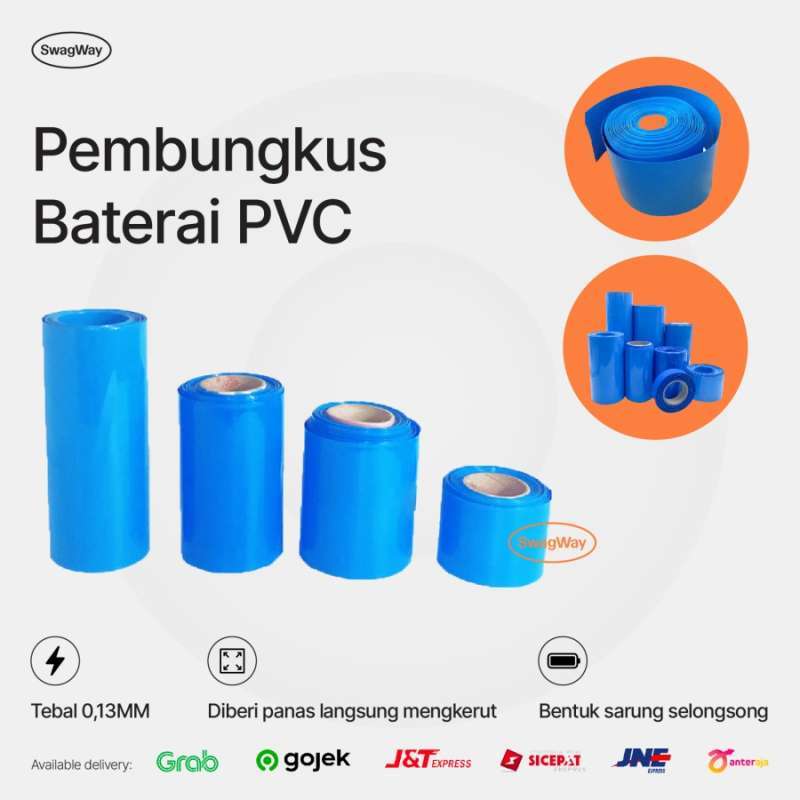 Jual Pvc Heat Shrink 18650 Bungkus Baterai Wrap Skin Battery Lithium