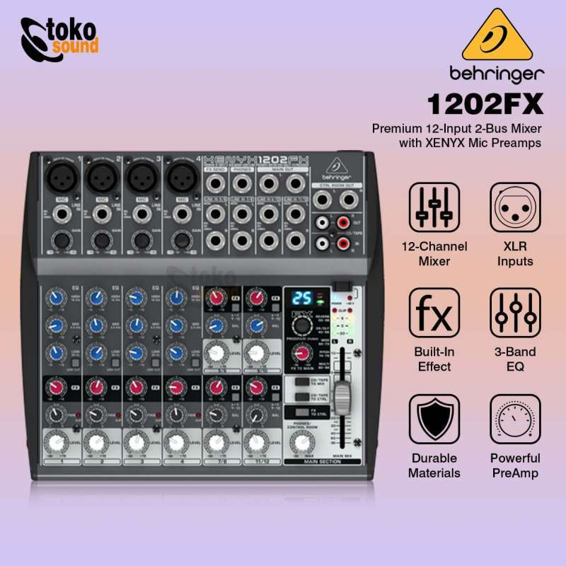 Jual Behringer Xenyx 1202FX 1202 FX Mixer 12 Input With Multi FX di