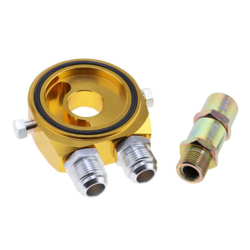 Promo M20x1.5 Oil Gauge Filter Cooler Sandwich Plate Thermostat Adapter