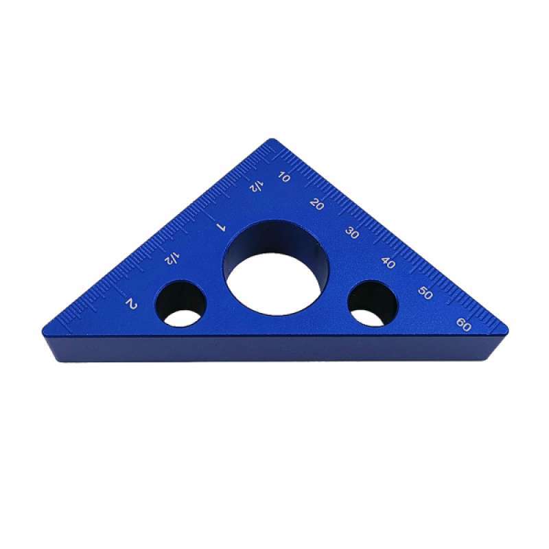Jual 45 Degree Aluminum Angle Ruler Inch Metric Triangle Ruler For