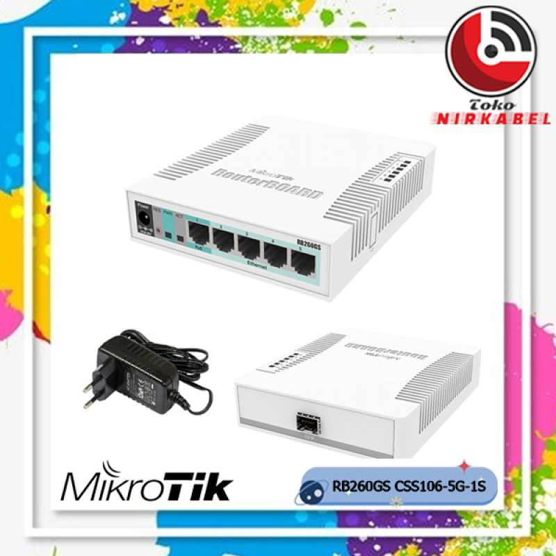 Promo MikroTik RB260GS CSS106-5G-1S Diskon 23% di Seller Paperindo ...