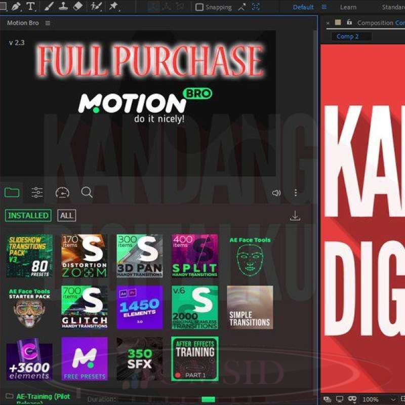 Jual Videohive All Motion Bro V2 Packages Template Adobe After Effects
