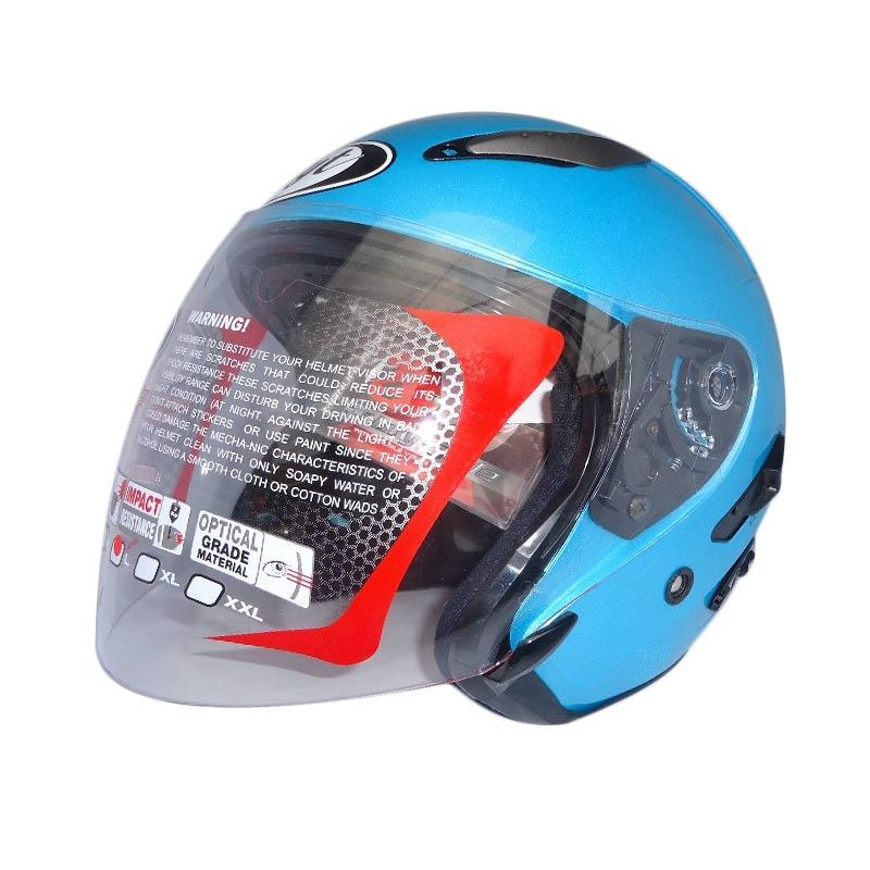 Jual KYT Galaxy Slide Solid Helm Half Face Ice Blue di Seller Helm
