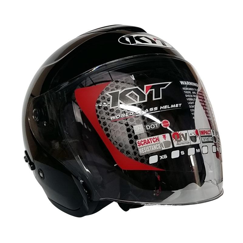 Jual KYT Kyoto Helm Half Face Black Metalik di Seller Almer Helmet