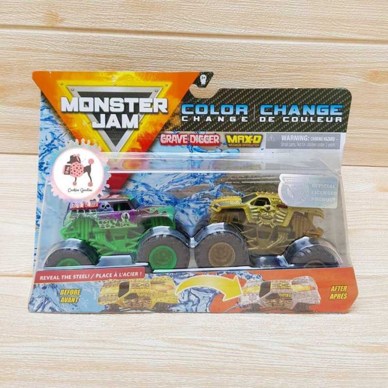 Jual Monster Jam Color Change Grave Digger and Max D di Seller