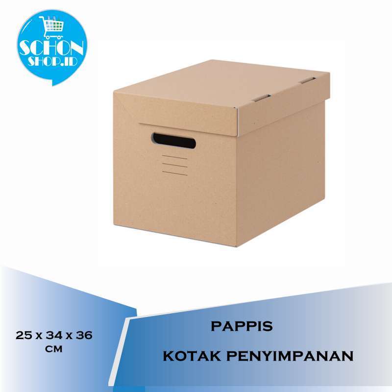 Promo File Box Kardus Kotak Arsip Bahan Tebal IKEA PAPPIS Coklat