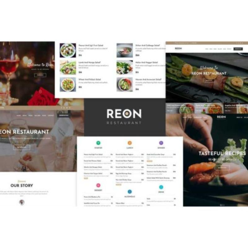 Jual Wordpress Template WP Restaurant Food Cafe Theme Reon di Seller ...