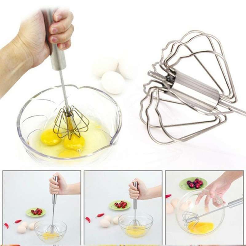 Promo BETTER BEATER PRESS & SPIN EGG WHISK Hand Mixer otomatis (Manual