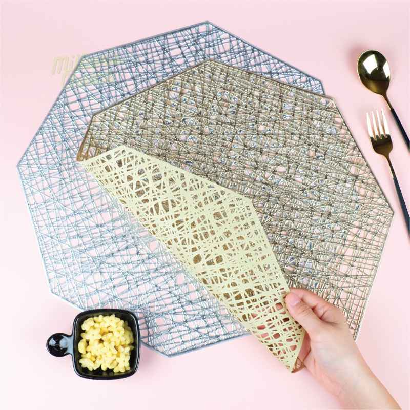 Jual Placemat / Table mat / Tatakan / Alas Piring Makan Hexagonal PVC Estetik di Seller Million