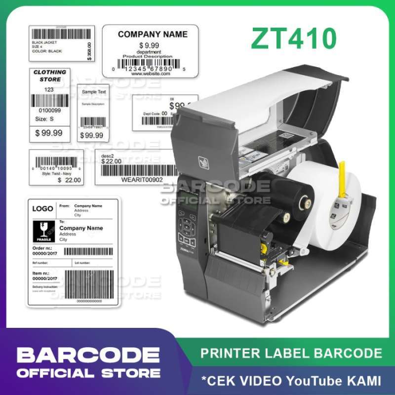 Jual Printer Barcode Zebra ZT410 / ZT410 / ZT400 Series Cetak Stiker
