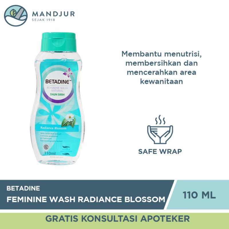 Jual Betadine Feminine Wash Natural Daun Sirih Radiance Blossom 110 mL di Seller Apotek Mandjur