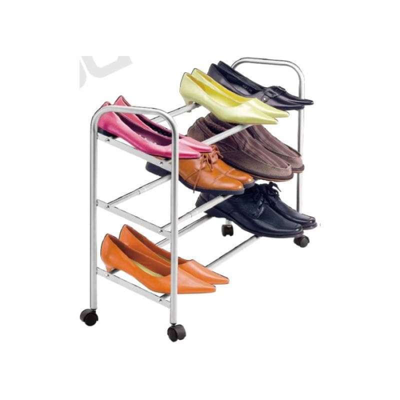 Promo JYSK Rak Sepatu SHOE RACK EXPANDABLE GLAT 62116X23X53CM SILVER