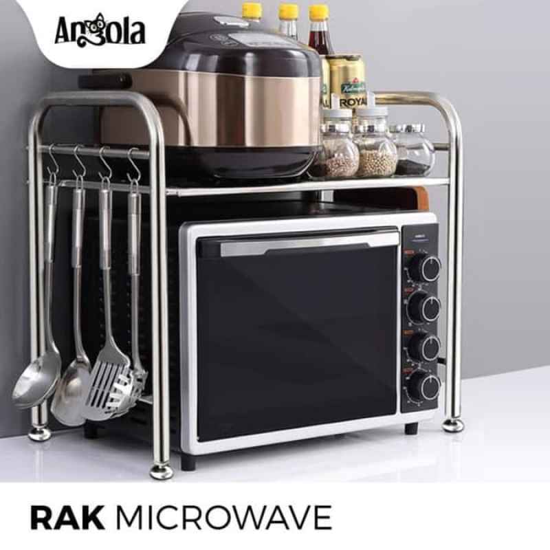 Display Rice Cooker Di Rak Jual Angola Rak Microwave D11 Stainless Steel Rak Dapur Oven/Rice ...